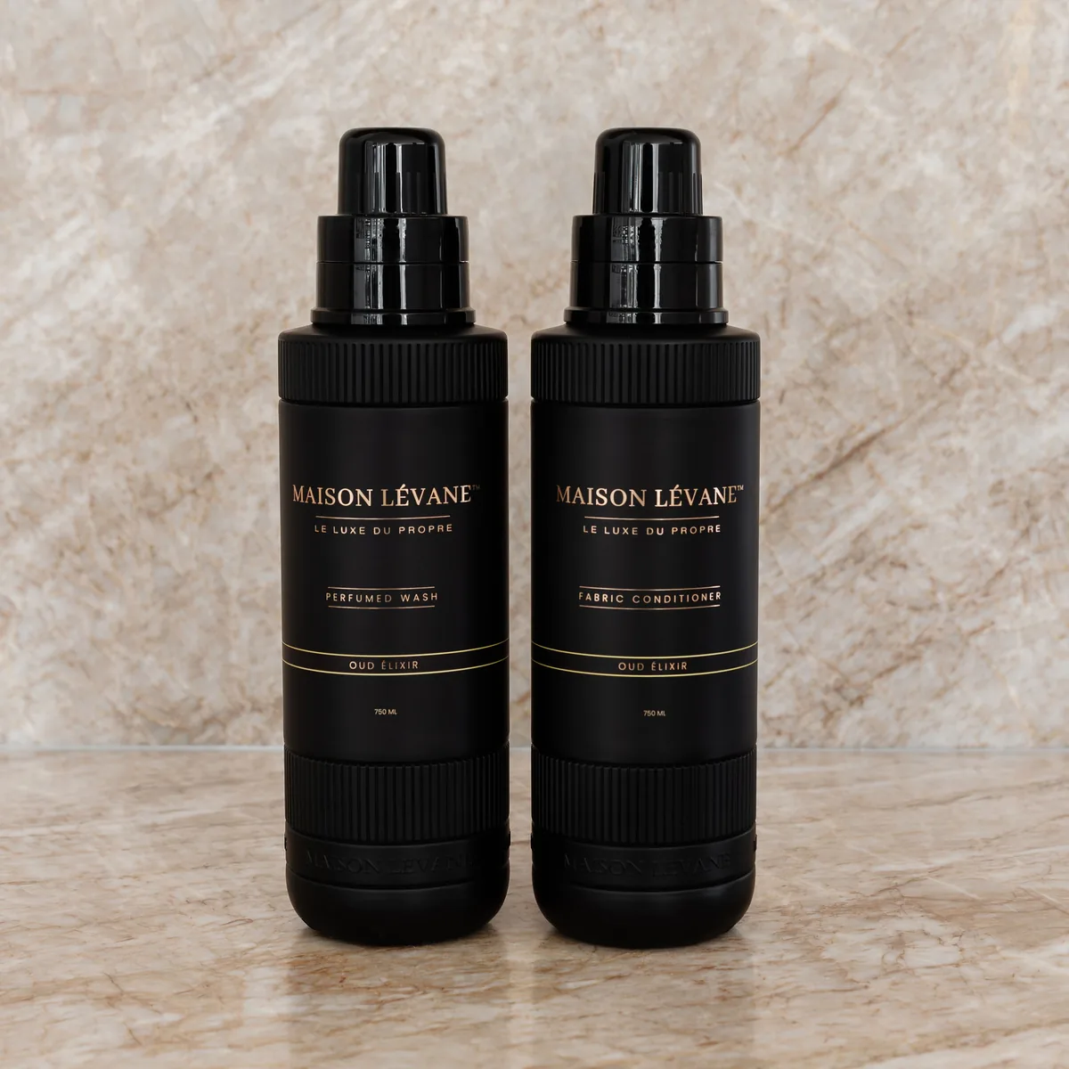 Maison Lévane Perfumed Duo: perfumed wash and fabric conditioner in Oud Élixir